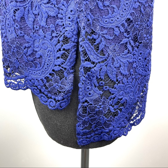 🐯2/$15🐯 ZARA Lace Crochet Indigo Blue Camisole - Picture 5 of 15